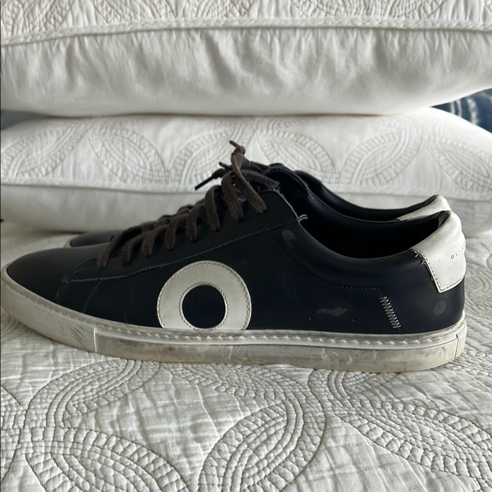 Oliver Cabell navy and white distressed sneakers size 12